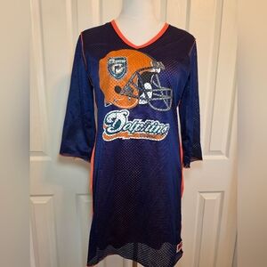 Vintage NFL Miami Dolphins Jersey Dress-Made In USA-SZ XL